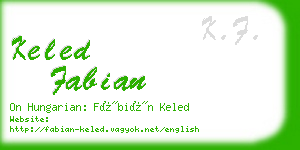 keled fabian business card